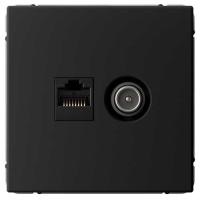 купить АртГэллери карбон розетка RJ45+TV скрытая 2-ая  в Тольятти АртГэллери карбон розетка RJ45+TV скрытая 2-ая