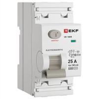 Выключатель дифференциального тока ВД-100N 2P 25А 100мА тип AC эл-мех 6кА PROXIMA EKF