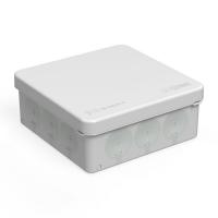 Коробка 100*100*40 квадрат серый IP66 прямой монтаж 12 вводов HF УХЛ1