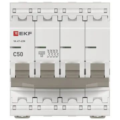купить Автомат 4Р 50А C 4,5кА ВА47-63N EKF PROxima  в Тольятти Автомат 4Р 50А C 4,5кА ВА47-63N EKF PROxima