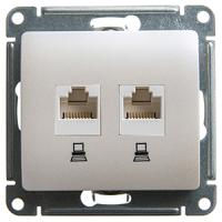 купить Глосса перламутр розетка RJ45 скрытая 2-ая   в Тольятти Глосса перламутр розетка RJ45 скрытая 2-ая