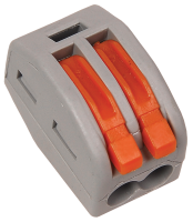Клемма 2*4,0мм2 с рычажком серый IEK 4шт