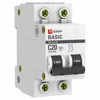 купить Автомат 2Р 20А C 4,5кА ВА47-29 EKF Basic  в Тольятти Автомат 2Р 20А C 4,5кА ВА47-29 EKF Basic