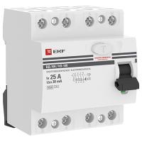 купить Выключатель дифференциальный (УЗО) 4Р 25А 30мА AC ВД-100 EKF PROxima в Тольятти Выключатель дифференциальный (УЗО) 4Р 25А 30мА AC ВД-100 EKF PROxima