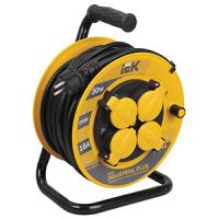 купить Удлинитель 4-мест 30м ПВС 3*1,5 черный катушка IP44 IEK  в Тольятти Удлинитель 4-мест 30м ПВС 3*1,5 черный катушка IP44 IEK