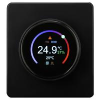 купить Миле Раунд терморегулятор теплого пола скрытая 10А программируемый черный Kranz Wi-Fi в Тольятти Миле Раунд терморегулятор теплого пола скрытая 10А программируемый черный Kranz Wi-Fi