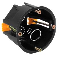 купить Коробка 68*45 круг гипсокартон IP20  черная ЭРА  в Тольятти Коробка 68*45 круг гипсокартон IP20  черная ЭРА