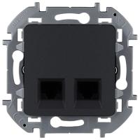 купить Инспириа антрацит розетка RJ45 8(8) скрытая 2-ая cat5e в Тольятти Инспириа антрацит розетка RJ45 8(8) скрытая 2-ая cat5e
