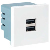 купить Розетка кабель-канал USB A+A 2-ая 2мод белый EKF С-лайн в Тольятти Розетка кабель-канал USB A+A 2-ая 2мод белый EKF С-лайн