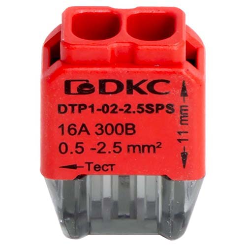 купить Клемма 2*2,5мм2 компактная красный DKC 12шт в Тольятти Клемма 2*2,5мм2 компактная красный DKC 12шт