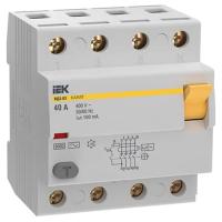 купить Выключатель дифференциальный (УЗО) 4Р 40А 100мА AC ВД3-63 IEK в Тольятти Выключатель дифференциальный (УЗО) 4Р 40А 100мА AC ВД3-63 IEK