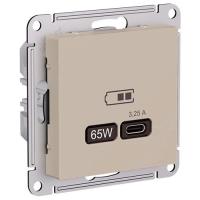 купить Атлас песочный розетка USB скрытая 2-ая тип-C заряд 65Вт в Тольятти Атлас песочный розетка USB скрытая 2-ая тип-C заряд 65Вт