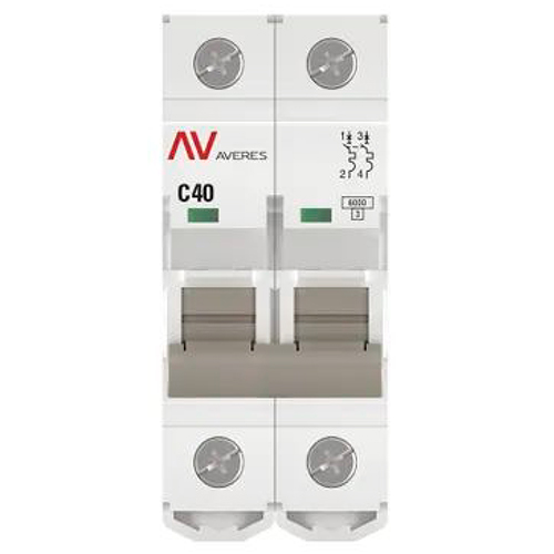купить Автомат 2Р 40А C 6кА AV-6 EKF Averes  в Тольятти Автомат 2Р 40А C 6кА AV-6 EKF Averes