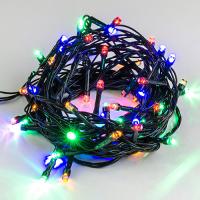 Гирлянда нить 2,8м мультицвет 20свд с контроллером IP20 зеленый провод 8 режимов