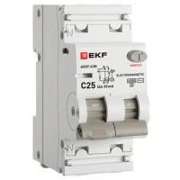 Дифавтомат 2Р 25А C тип AC 30мА 6кА 2мод АВДТ-63N EKF PROxima