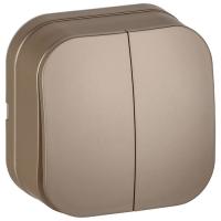 купить Глори шампань выключатель 2кл открытая 10А IP20   в Тольятти Глори шампань выключатель 2кл открытая 10А IP20