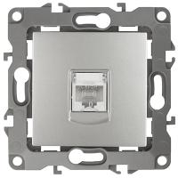 ЭРА12 алюминий механизм RJ45 скрытая 1-ая  