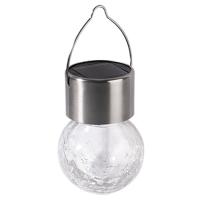 Светильник подвесной на солнечной батарее мультицв. сталь/стекло