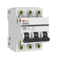 купить Автомат 3Р 25А C 4,5кА ВА47-29 EKF Basic  в Тольятти Автомат 3Р 25А C 4,5кА ВА47-29 EKF Basic