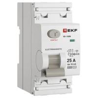 Выключатель дифференциального тока ВД-100N 2P 25А 10мА тип AC эл-мех 6кА PROXIMA EKF