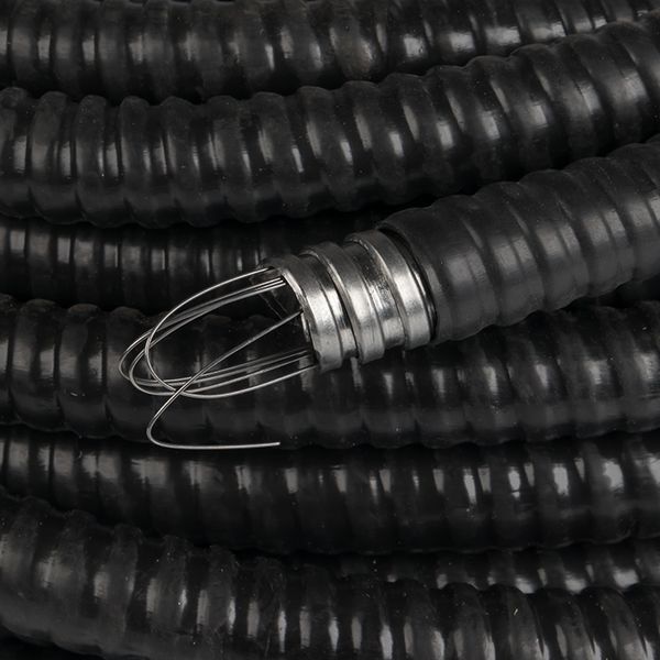 купить Металлорукав 15мм ПВХ IP65 PЗ-ЦП-НГ с протяжкой EKF 50м в Тольятти Металлорукав 15мм ПВХ IP65 PЗ-ЦП-НГ с протяжкой EKF 50м