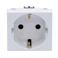 купить Вива белый розетка кабель-канал 1-мест заземление шторки IP20  в Тольятти Вива белый розетка кабель-канал 1-мест заземление шторки IP20