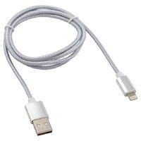 купить Кабель USB Lightning для Apple 1м серебристый 2,4А Rexant в Тольятти Кабель USB Lightning для Apple 1м серебристый 2,4А Rexant