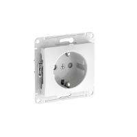 купить Атлас белый розетка скрытая 1-мест заземление шторки быстрозажим. клем. IP20  в Тольятти Атлас белый розетка скрытая 1-мест заземление шторки быстрозажим. клем. IP20