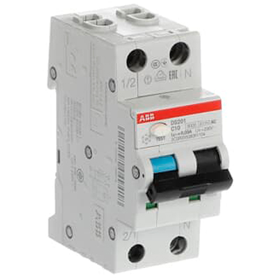 купить Дифавтомат 2Р 10А C 30мА 6кА DS201 2мод ABB в Тольятти Дифавтомат 2Р 10А C 30мА 6кА DS201 2мод ABB
