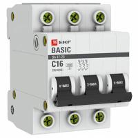купить Автомат 3Р 16А C 4,5кА ВА47-29 EKF Basic  в Тольятти Автомат 3Р 16А C 4,5кА ВА47-29 EKF Basic
