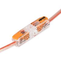 Клемма 2*4,0мм2 с рычажком прозрачный Wago проходная 221-2411 3шт