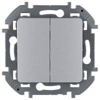 купить Инспириа алюминий выключатель 2кл скрытая 10А IP20  в Тольятти Инспириа алюминий выключатель 2кл скрытая 10А IP20