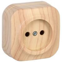 купить Глосса сосна розетка открытая 1-мест IP20  в Тольятти Глосса сосна розетка открытая 1-мест IP20