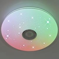 купить Светильник настенно-потолочный свд 60Вт RGB круг белый пульт ДУ музыкальная в Тольятти Светильник настенно-потолочный свд 60Вт RGB круг белый пульт ДУ музыкальная