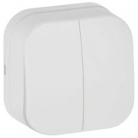 купить Глори белый выключатель 2кл открытая 10А IP20   в Тольятти Глори белый выключатель 2кл открытая 10А IP20