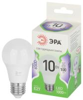 Лампа свд Е27 10Вт 6500К 1000лм стандарт А60 матовая  ЭРА Green Line