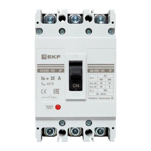 купить Автомат 3Р 25А 35кА ВА-99М PROxima EKF габ. 100 в Тольятти Автомат 3Р 25А 35кА ВА-99М PROxima EKF габ. 100