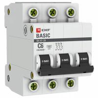 купить Автомат 3Р 6А C 4,5кА ВА47-29 EKF Basic  в Тольятти Автомат 3Р 6А C 4,5кА ВА47-29 EKF Basic