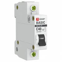 купить Автомат 1Р 40А C 4,5кА ВА47-29 EKF Basic  в Тольятти Автомат 1Р 40А C 4,5кА ВА47-29 EKF Basic