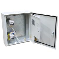 Шкаф учета ШРУЭ-3-25-25-1 445х400х150(ВхШхГ) IP66 без счетчика, RAL 7035. 