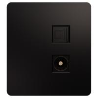 купить MIELE ROUND Розетка компьютерная RJ45 кат6 + TV с/у черная KRANZ в Тольятти MIELE ROUND Розетка компьютерная RJ45 кат6 + TV с/у черная KRANZ