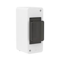 купить Бокс 2мод навесной белый дымчатая дверь IP40 FRAME DKC  в Тольятти Бокс 2мод навесной белый дымчатая дверь IP40 FRAME DKC