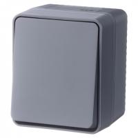AtlasDesign Profi54 антрацит выключатель 1кл открытая 10А IP54 