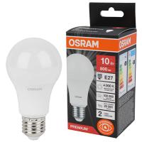 Лампа свд Е27 10Вт 4000К 800лм стандарт А60 матовая  Osram LED Value black 