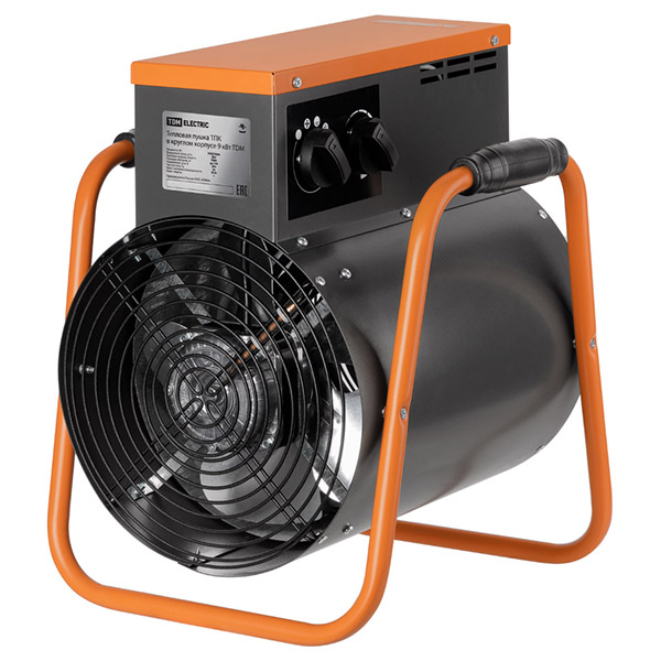 Тепловая пушка 9000Вт 380В 820м3/ч круглый черный TDM 