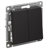 AtlasDesign карбон переключатель 2кл скрытая 10А IP20 быстрозажим.клем.  