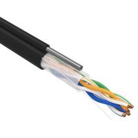 купить UTP 4*2*0,52 Cat5e черный полиэтилен кабель наружный Rexant /(305м) OUTDOOR на ТРОСУ  в Тольятти UTP 4*2*0,52 Cat5e черный полиэтилен кабель наружный Rexant /(305м) OUTDOOR на ТРОСУ