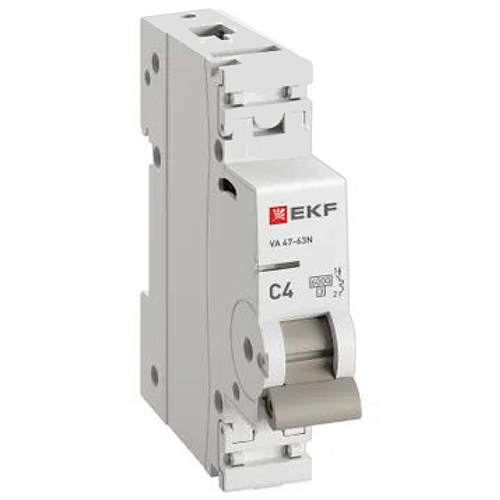 купить Автомат 1Р 4А C 6кА ВА47-63N EKF PROxima  в Тольятти Автомат 1Р 4А C 6кА ВА47-63N EKF PROxima