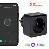 купить Умная розетка EKF Сonnect PRO Wi-Fi черная в Тольятти Умная розетка EKF Сonnect PRO Wi-Fi черная