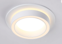 купить Светильник точечный GX53 круг белый встраиваемый Ambrella в Тольятти Светильник точечный GX53 круг белый встраиваемый Ambrella